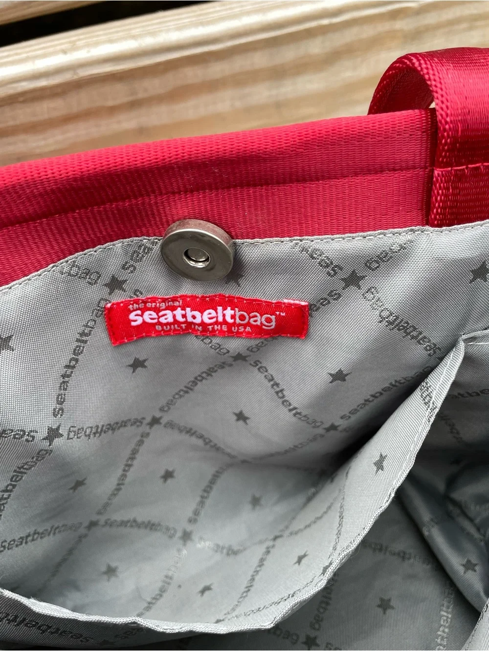 Harvey’s seatbelt Burgundy Tote Bag - Picture 7 of 8